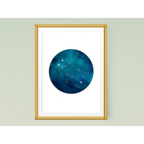 تابلو صورت فلکی دوپیکر - Constellation art Pisces KH103